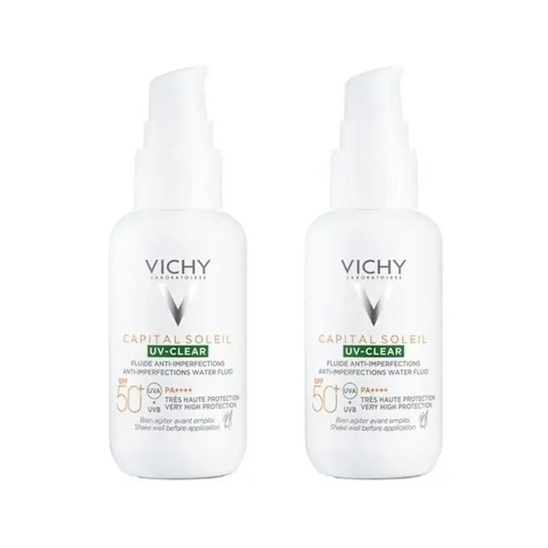 Vichy Capital Soleil Uv Clear Spf50+ Anti-Imperfection Fluid, 2X40 Ml