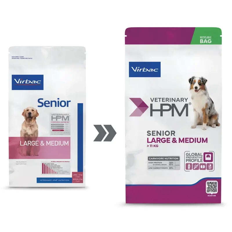 Virbac Hpm Senior Neutered Dog Large & Medium 12 Kg Dog food, dog feed