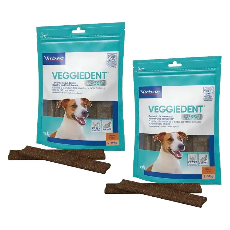 Virbac Veggiedent Fr3sh S, Dental Snacks For Small Breed Dogs, Pack 2 units