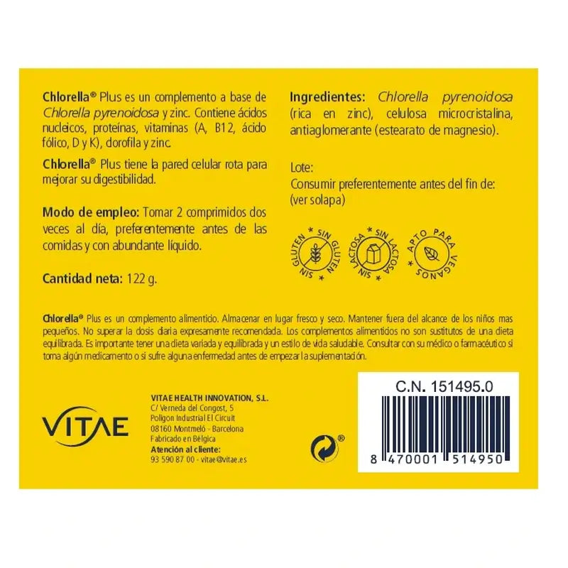 VITAE Chlorella Plus, 120 tablets