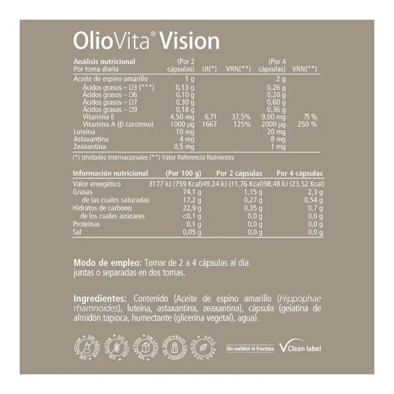 Vitae Oliovita Vision, 120 capsules