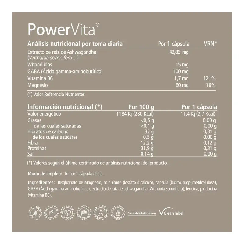 Vitae Powervita, Ashwagandha Food Supplement, 30 capsules