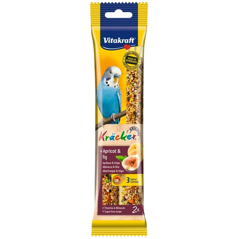 Vitakraft Parakeet Apricot and Fig Sticks, 7 packs of 2