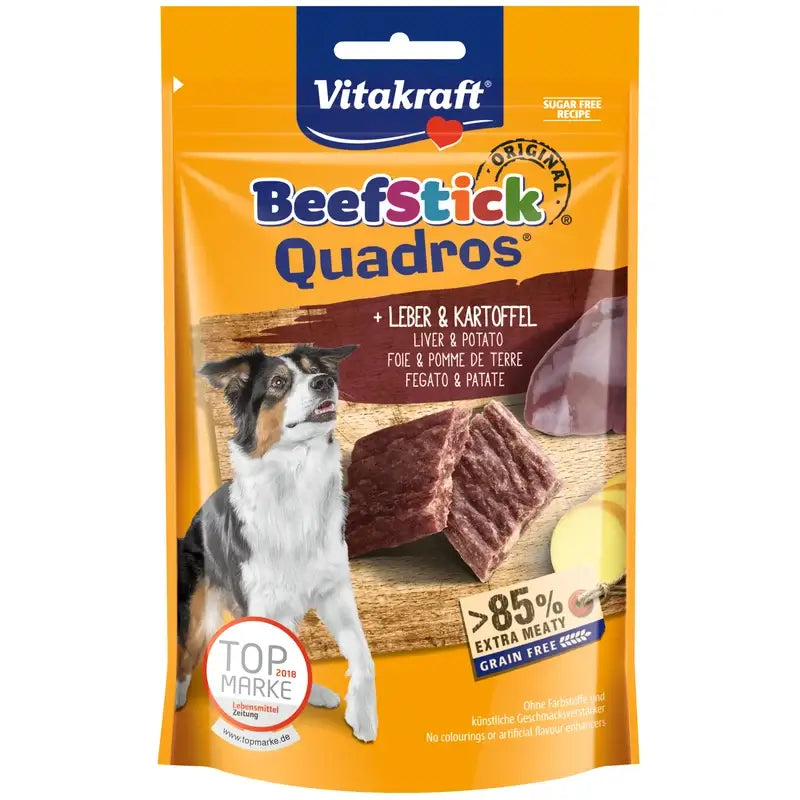 Vitakraft Beef Stick Quadros – Liver and Potato, 7 x 70 grams