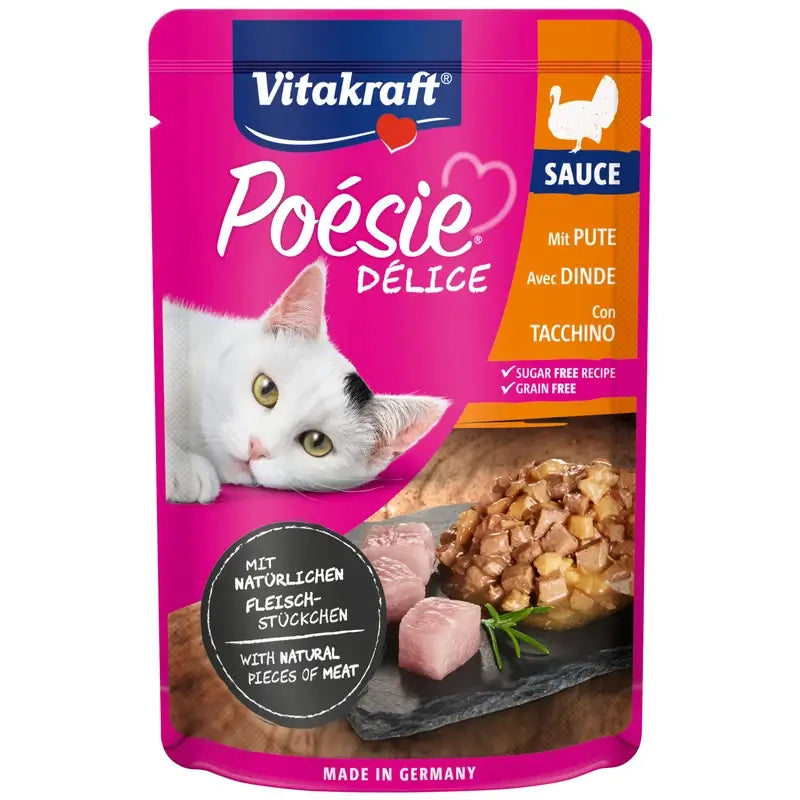 Vitakraft Poésie Delisauce Turkey Pouch 23x85g