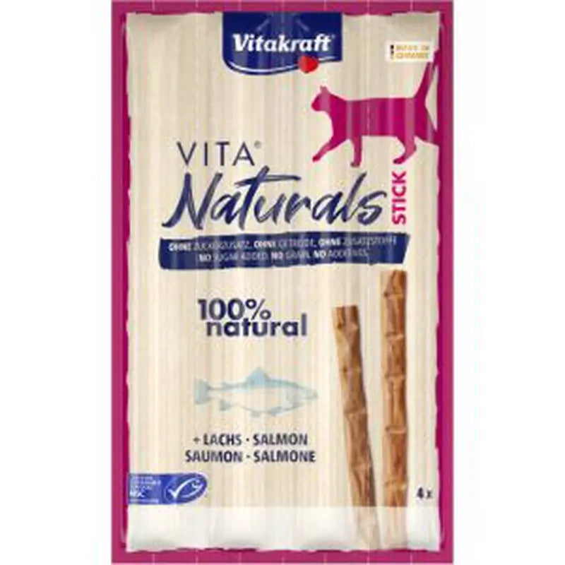 Vitakraft Vita Naturals Cat Salmon Sticks 20 x 4 each