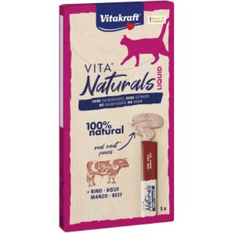 Vitakraft Vita Naturals Liquid Snack – Veal, 11 x 5 units