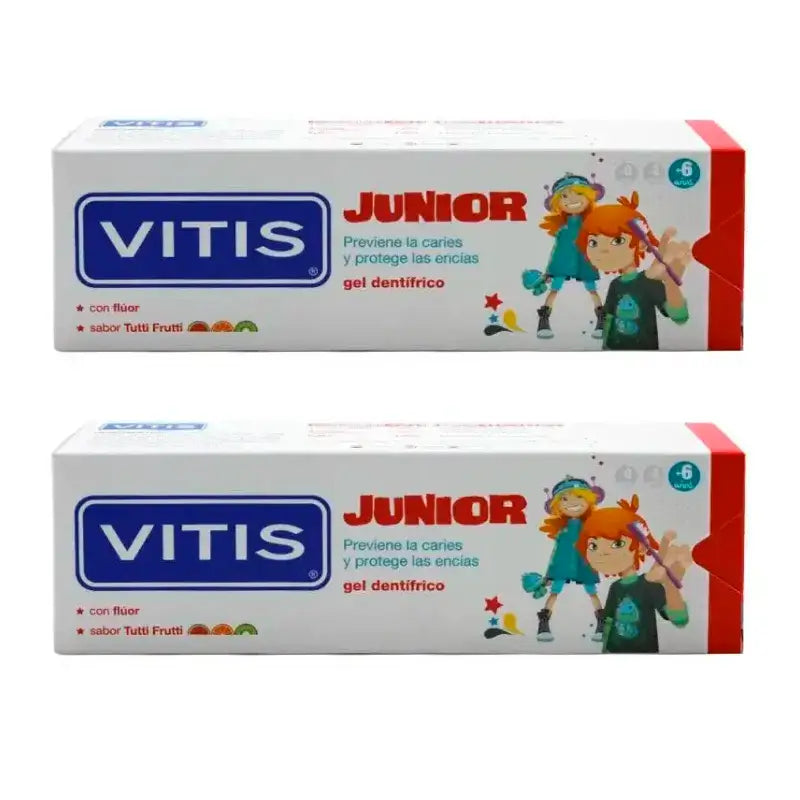 VITIS Junior Toothpaste Gel Pack 2 x 75 ml