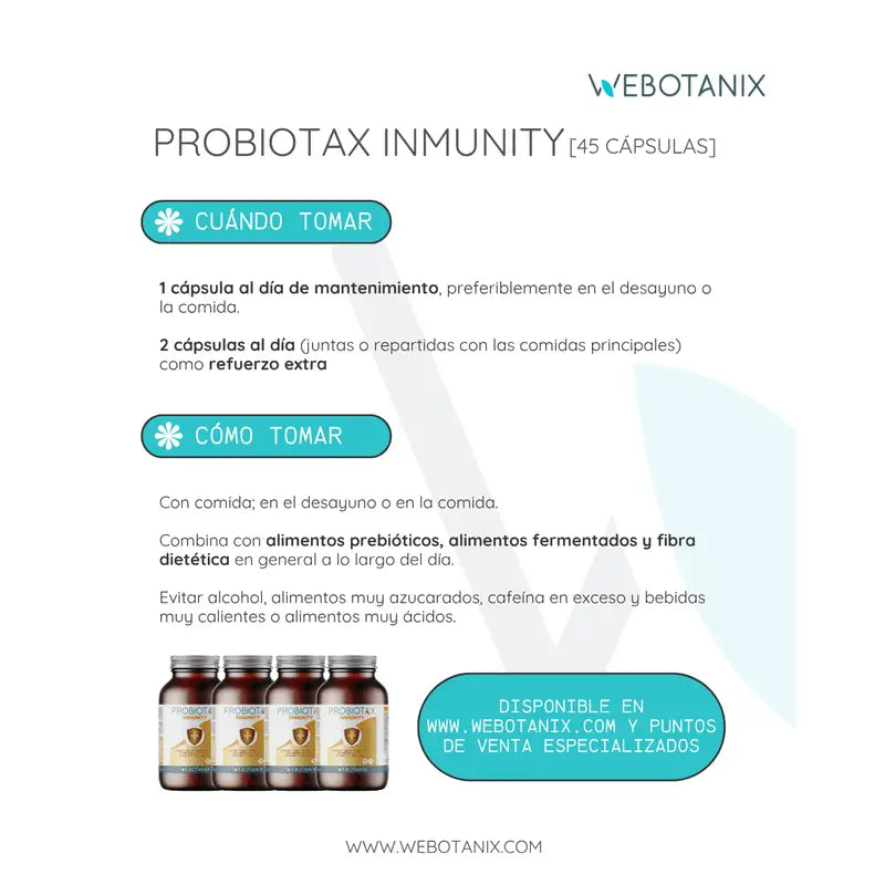 Webotanix Probiotax Immunity, 45 capsules