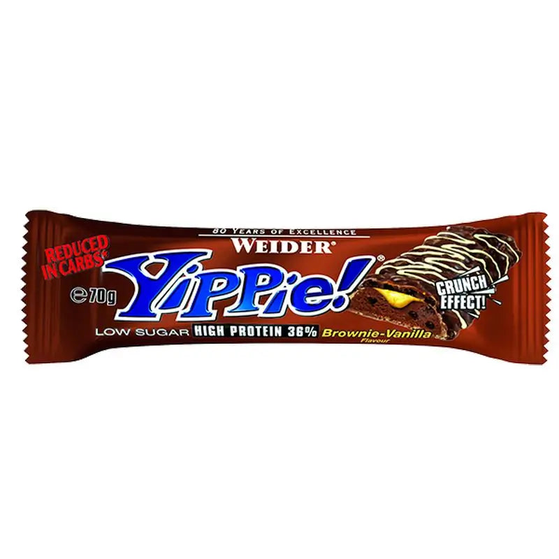 Weider Yippie Bar Brownie-Vanilla, 45 Gr