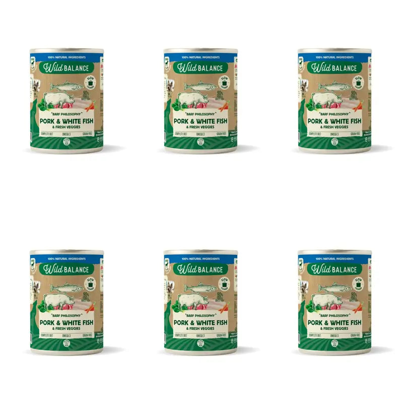 Wild Balance Hake Barf Philosophy Can For Dogs, 400 g, Pack of 6