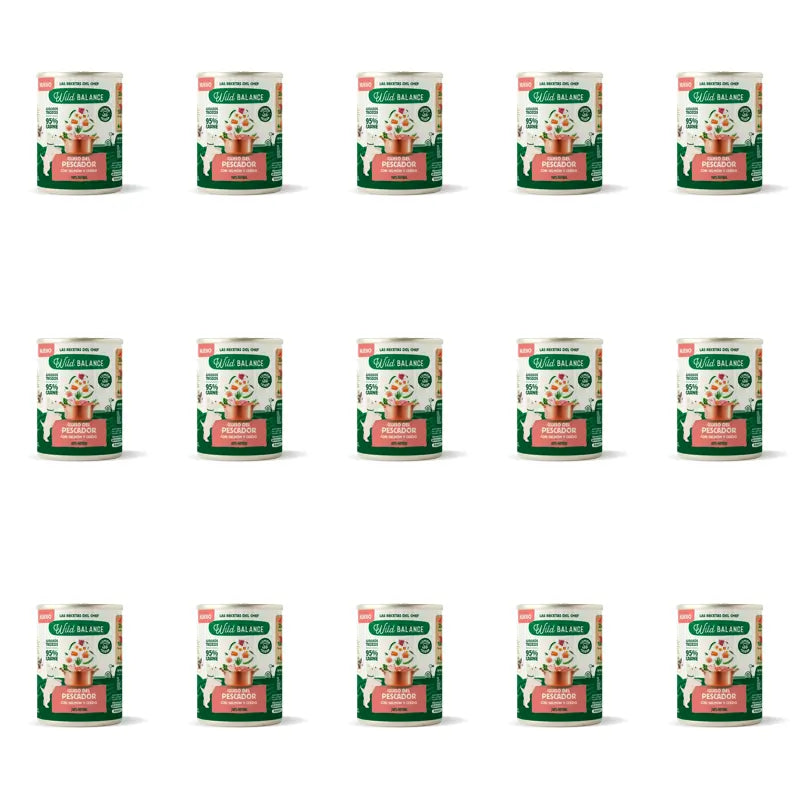Wild Balance Canned Fisherman's Stew with Salmon, Pork and Vegetables for Dogs, 400 g, Pack of 15
