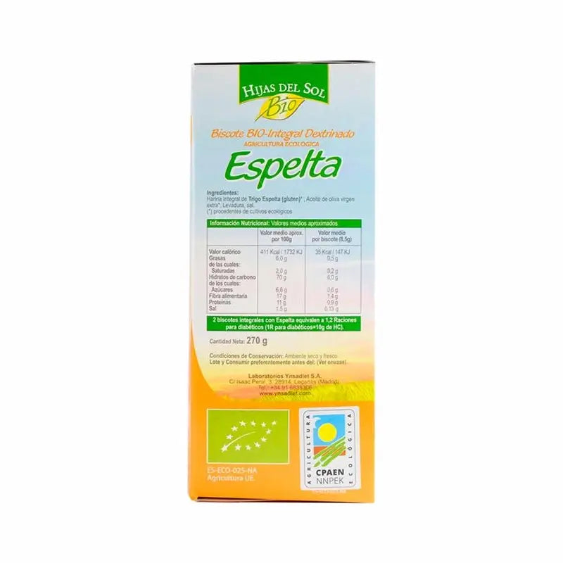 Ynsadiet Dextrinated Bread with Spelt 270Gr. Hijas Del Sol
