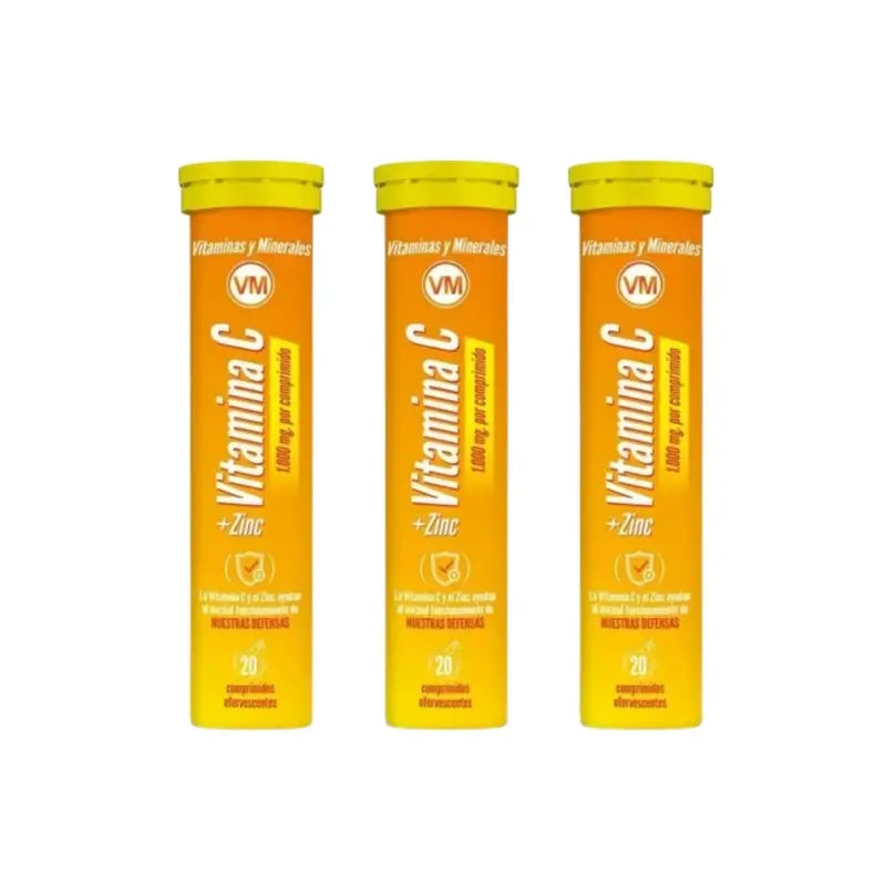 Ynsadiet Vitamin C + Zinc Pack 3 x 20 Effervescent Tablets