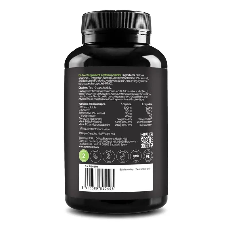 Zenement Griffonia Complex, 120 vegan capsules