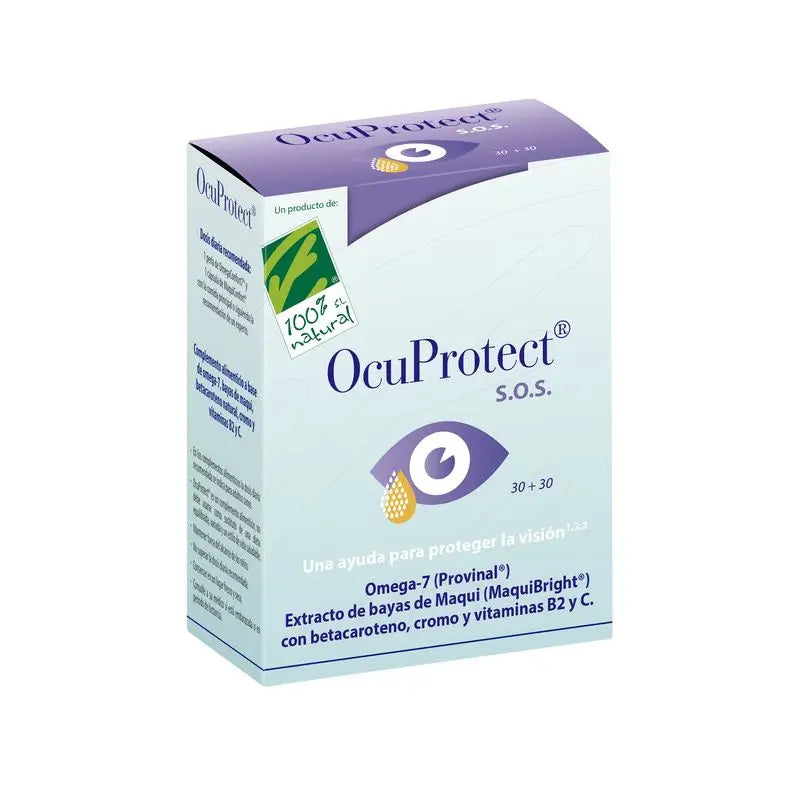 100%Natura Ocuprotect Omegaconfort7 + Maquiconfort , 30 capsules + 30 pearls