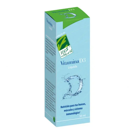 100%Natura Vitamin D3 Liquid, 50 ml