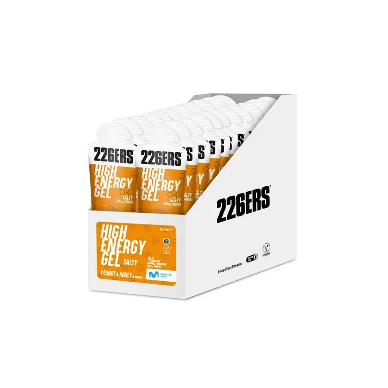 226Ers High Energy Gel Energy Gel Salted Peanut & Honey, 24x76 grams