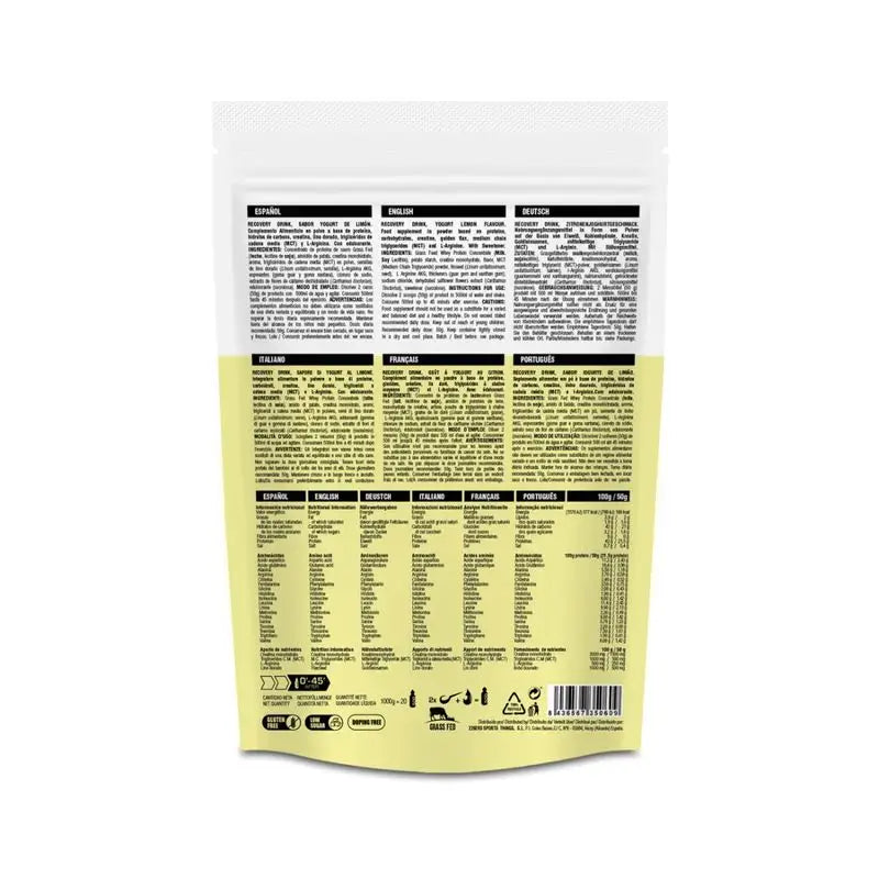 226Ers Recovery Drink Grass Fed Muscle Recuperator Yoghurt Lemon, 1000g