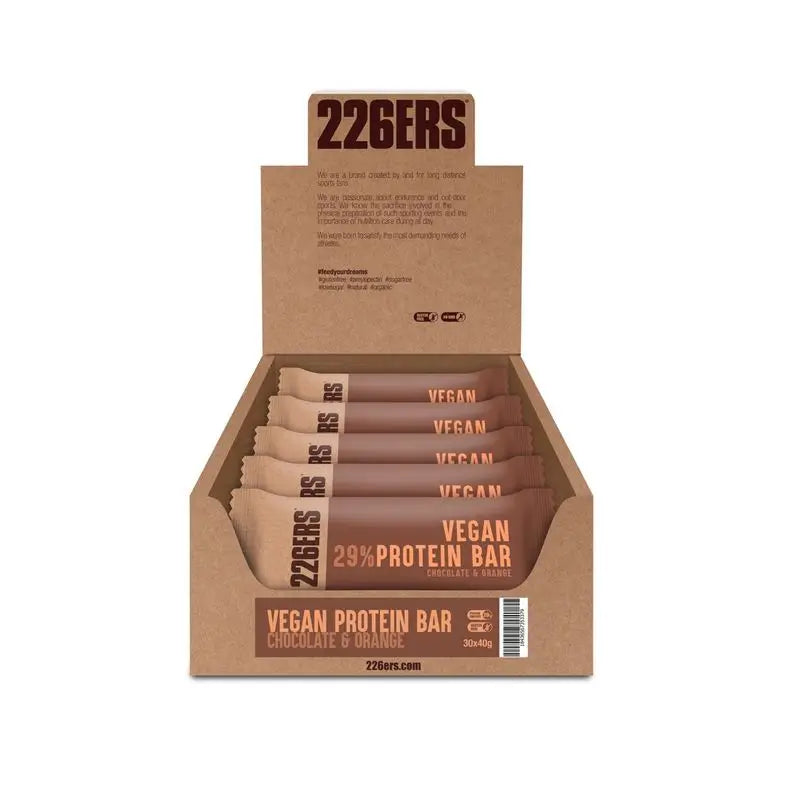 226Ers Vegan Protein Bar Vegan Protein Bar Chocolate & Orange, 30x40g
