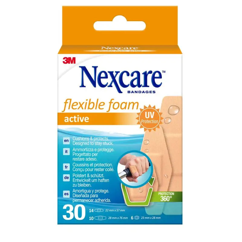 3M Nexcare active 360º adhesive bandage assortment 30 units
