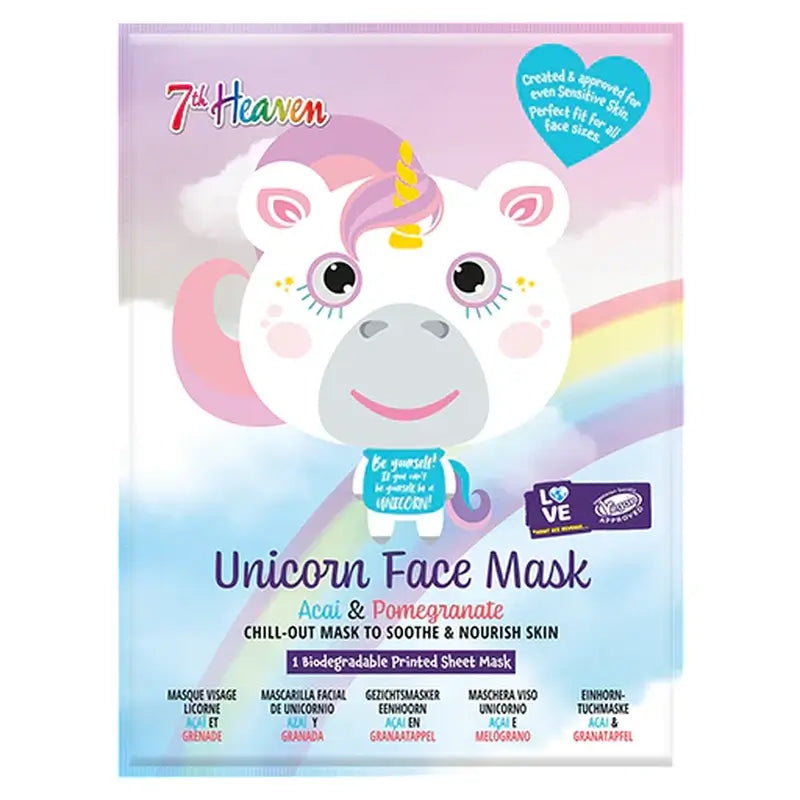 7 Heaven Animal Mask Unicorn Cloth Mask , 1 pcs.
