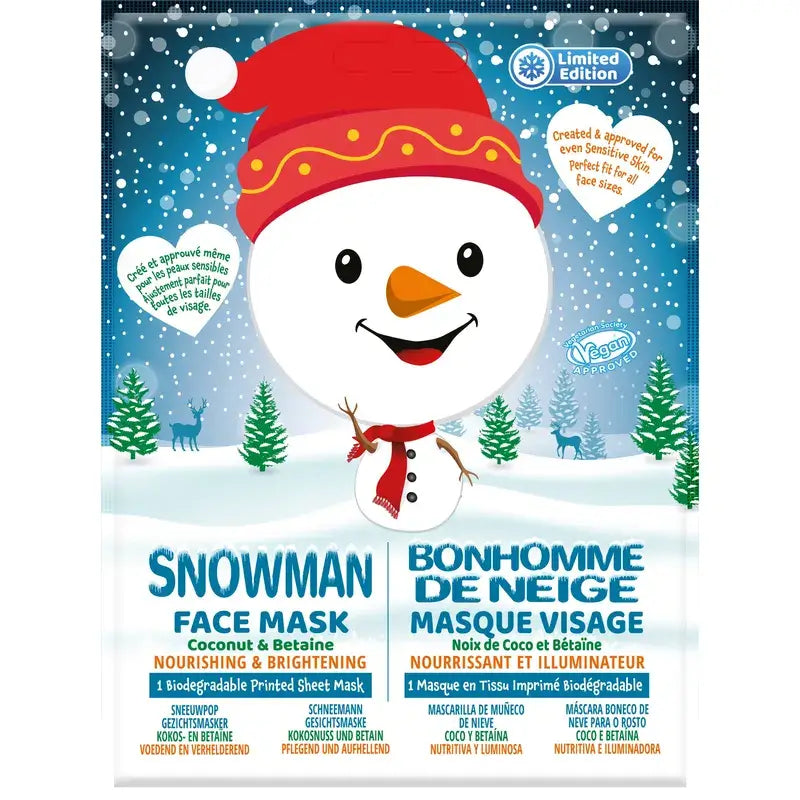 7 Heaven Snowman Christmas Cloth Mask , 1 pcs.