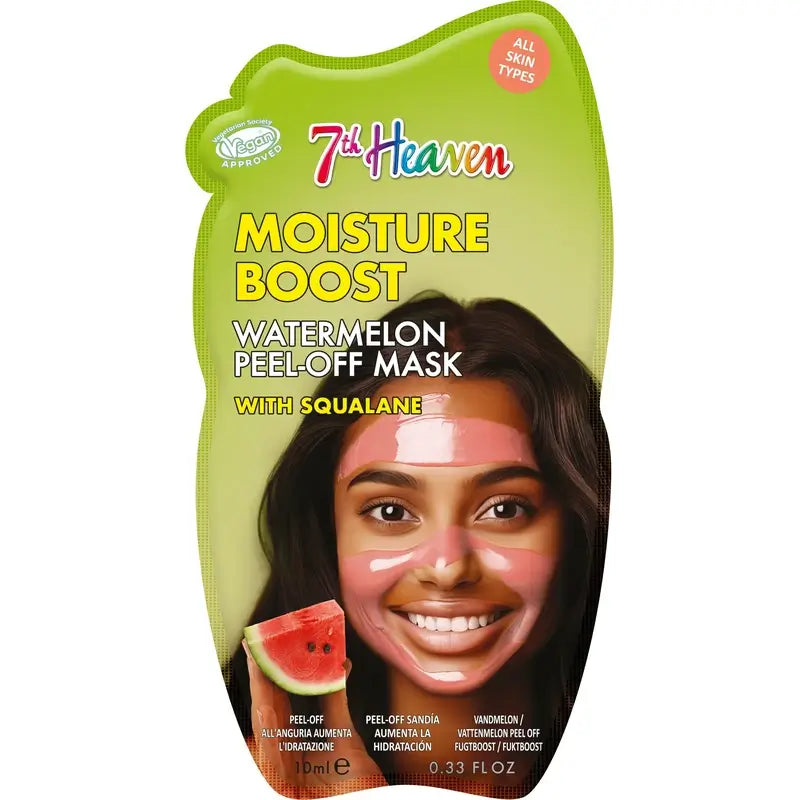 7 Heaven Watermelon Peel-Off Mask With Esqualano Increases Hydration , 10 ml