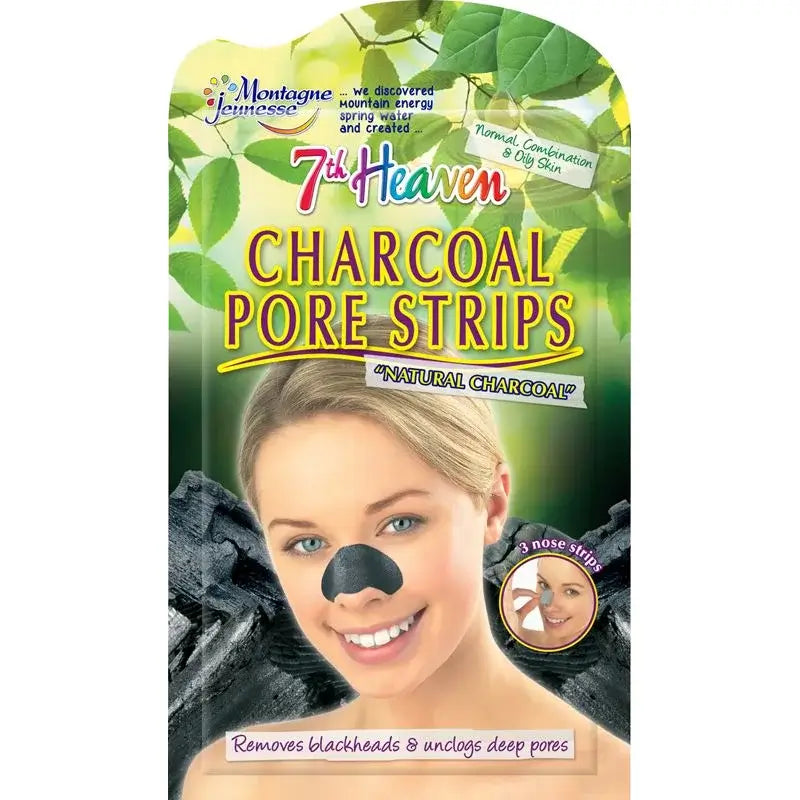 7 Heaven Women's Charcoal Nose Strips, 3 pcs.