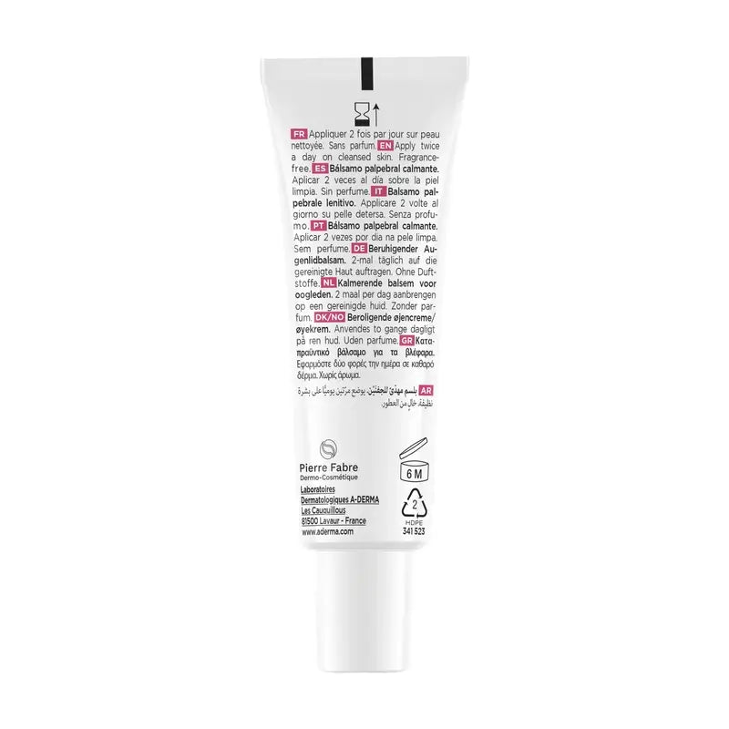 A-Derma Exomega Soothing Eyelid Balm, 15 ml