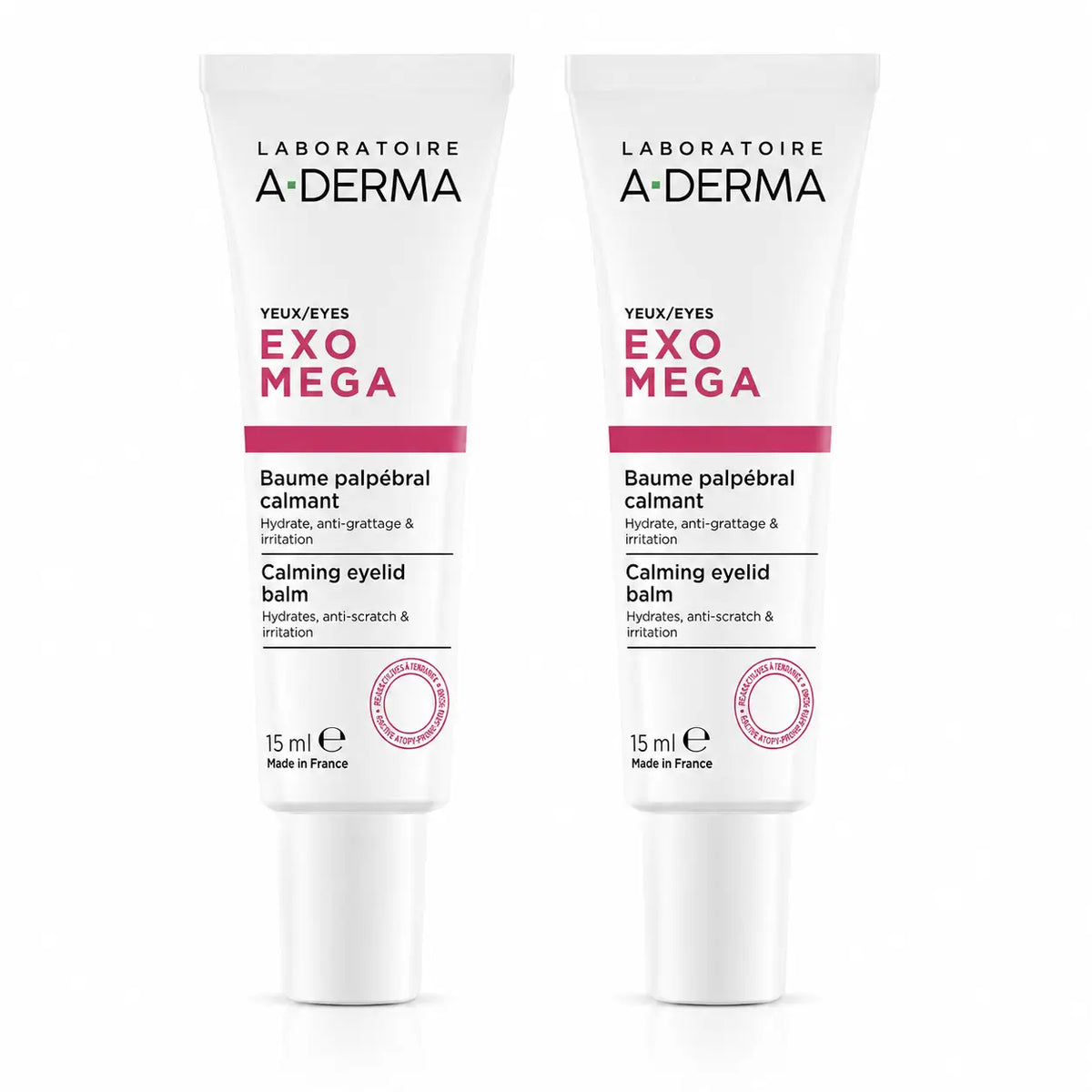 A-Derma Exomega Soothing Eyelid Balm, 15 ml, pack 2