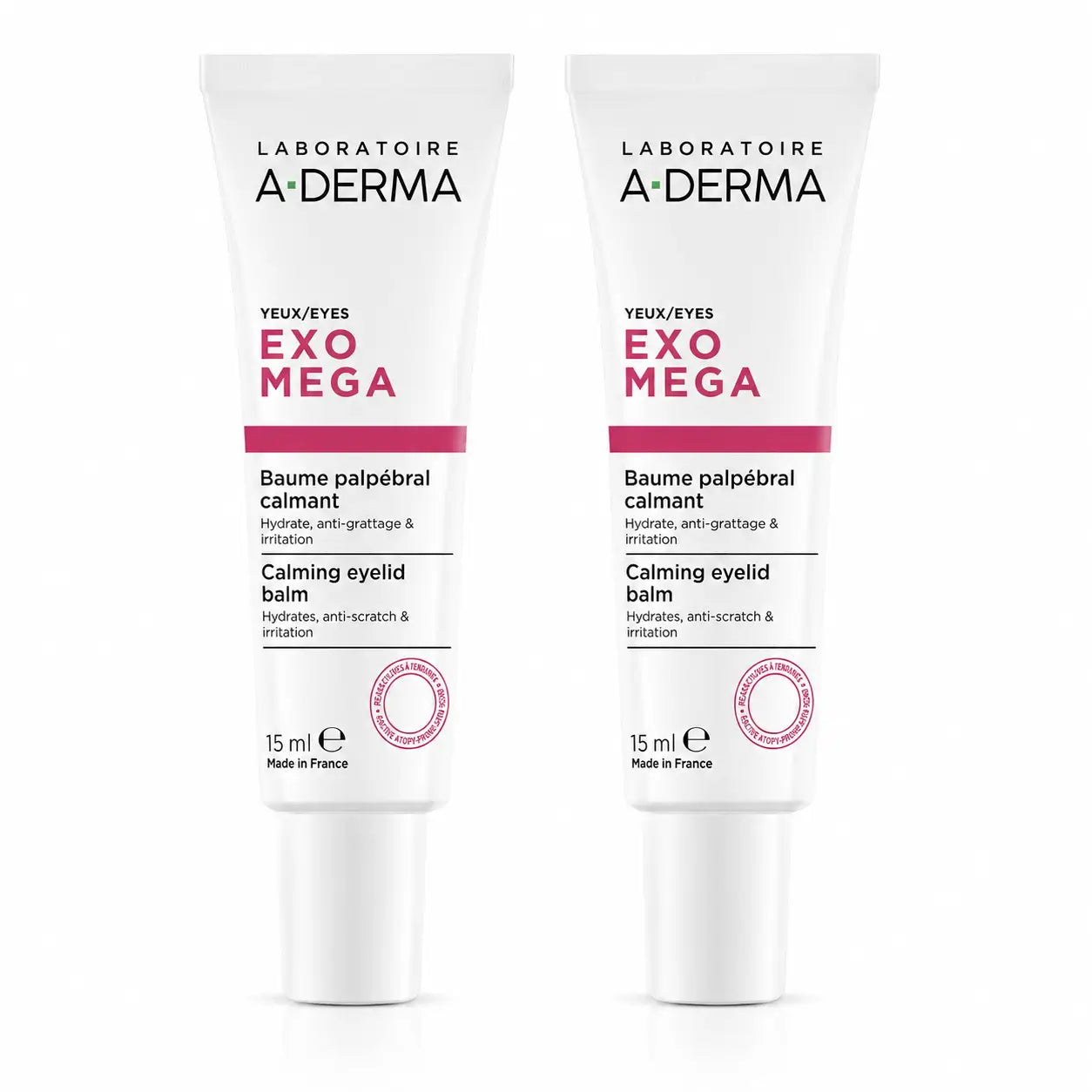 A-Derma Exomega Soothing Eyelid Balm, 15 ml, pack 2
