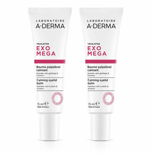 A-Derma Exomega Soothing Eyelid Balm, 15 ml, pack 2