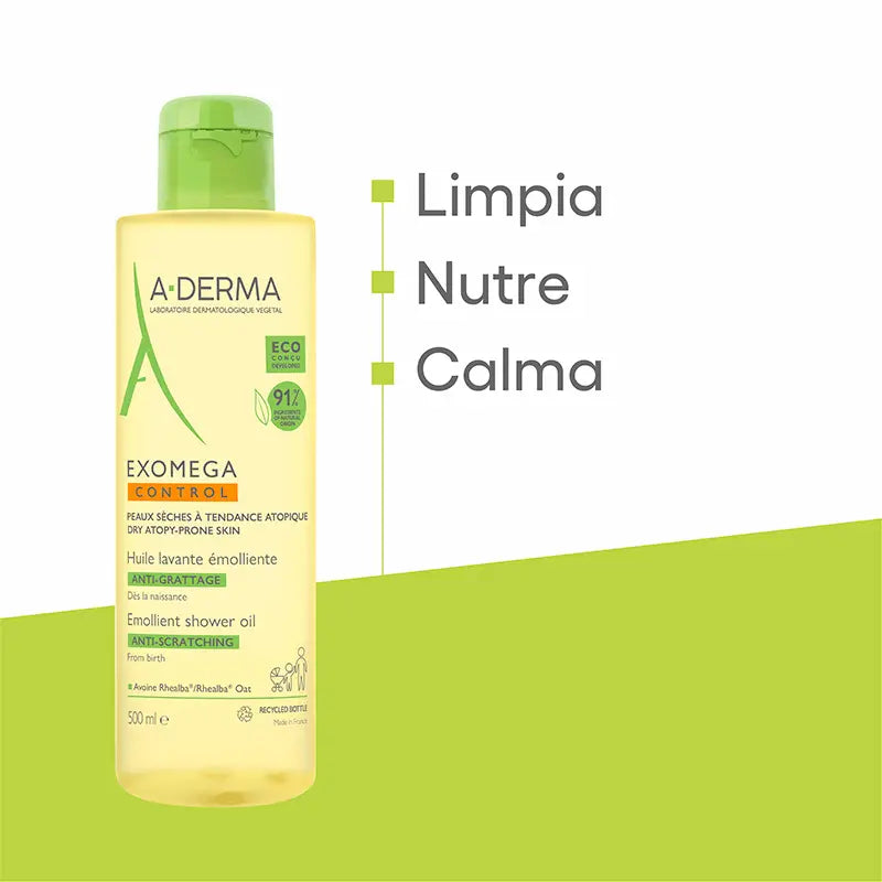 A-Derma Exomega Control Emollient Shower Oil 500 ml