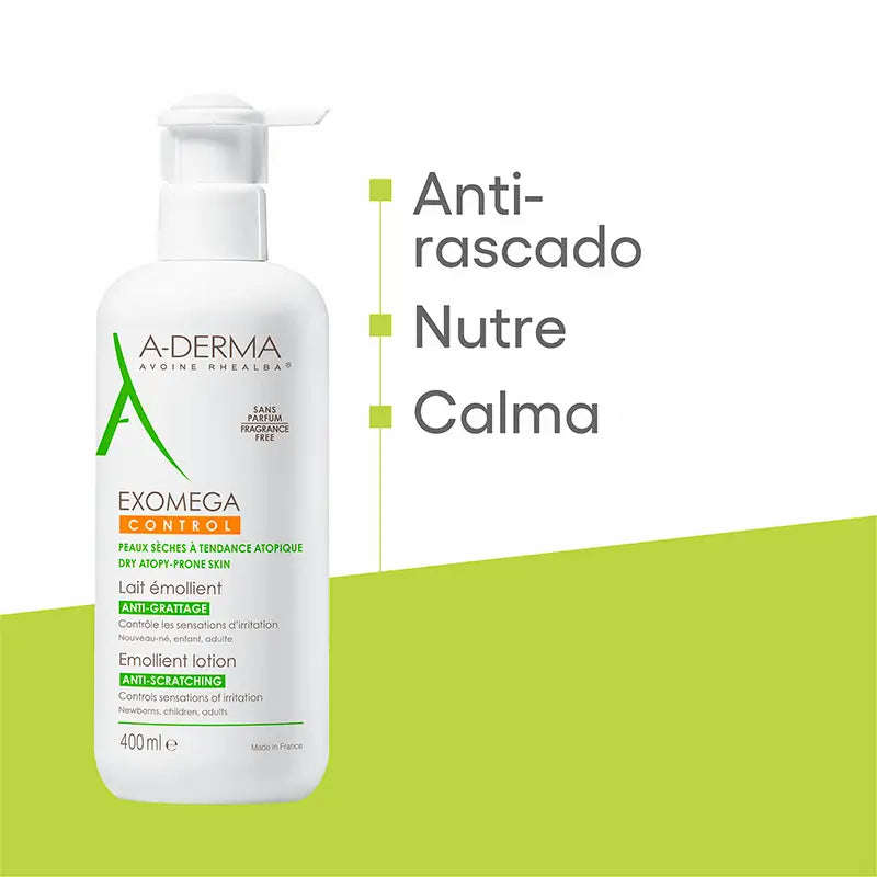A-Derma Exomega Control Emollient Body Milk 400 ml
