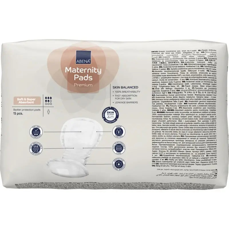 Abena Premium Maternity Pads, 15 pads