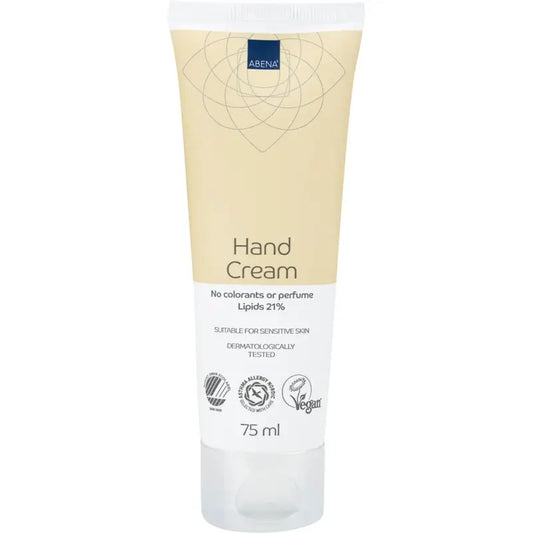 Abena Fragrance-Free Hand Cream with 21% Lipids, 75 ml