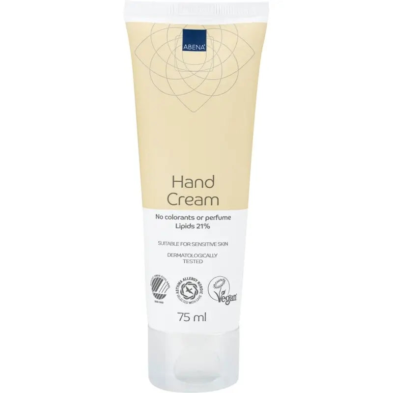 Abena Fragrance-Free Hand Cream with 21% Lipids, 75 ml