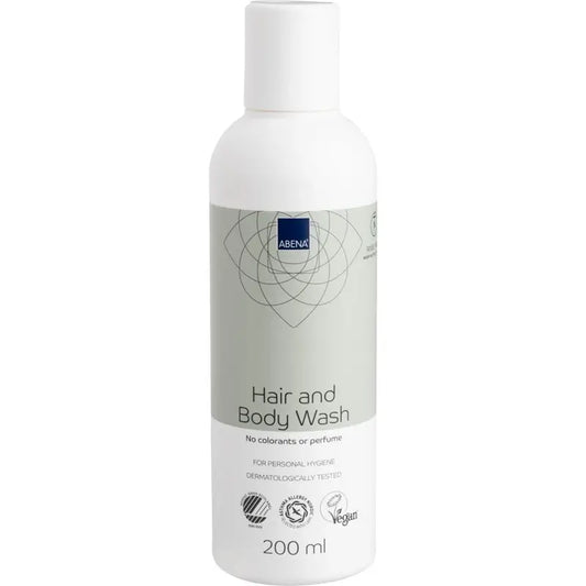 Abena Shower Gel and Leave-in Shampoo, 200 ml