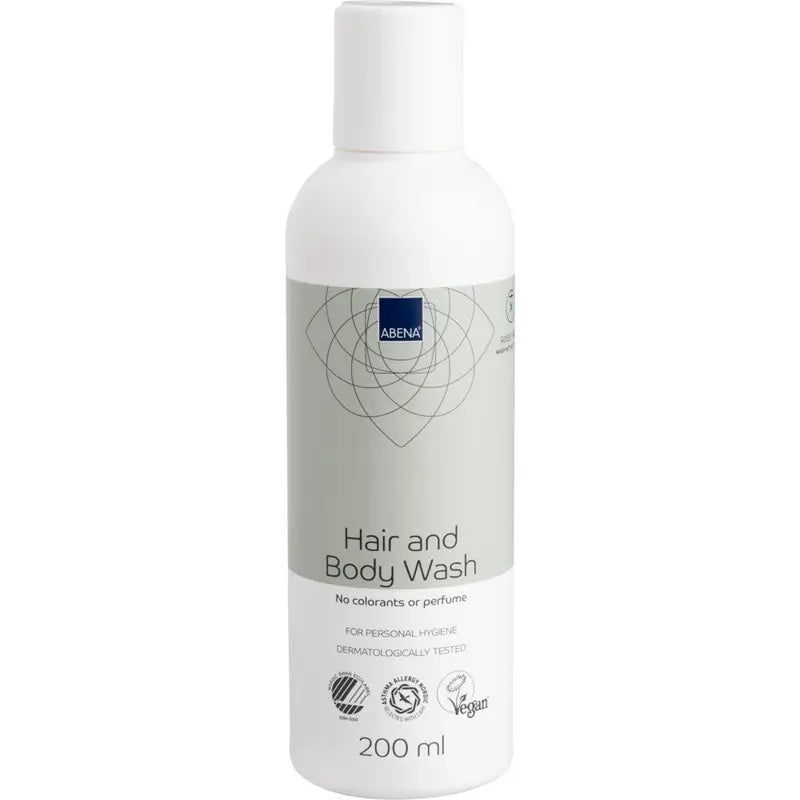 Abena Shower Gel and Leave-in Shampoo, 200 ml