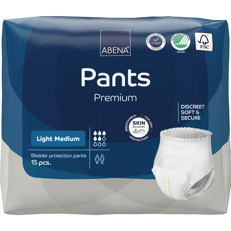 Abena Pants Premium Light, Size M, 15 pieces