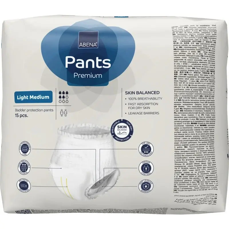 Abena Pants Premium Light, Size M, 15 pieces