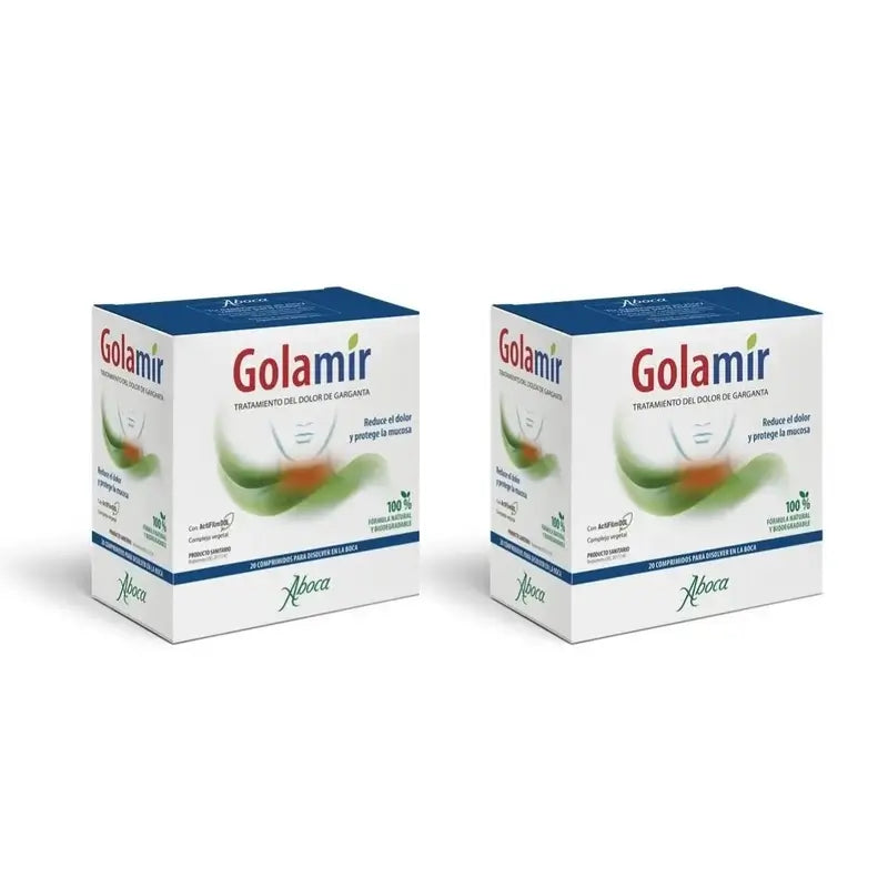 Aboca Golamir 2Act Tablets Pain Relief And Irritation Of Throat And Oral Cavity, 2X20 Tablets