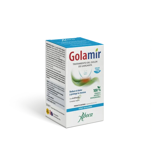 Aboca Golamir 2Act Non-Alcoholic Spray For Pain Relief And Irritation Of Throat And Oral Cavity, Gluten Free, 30 ml