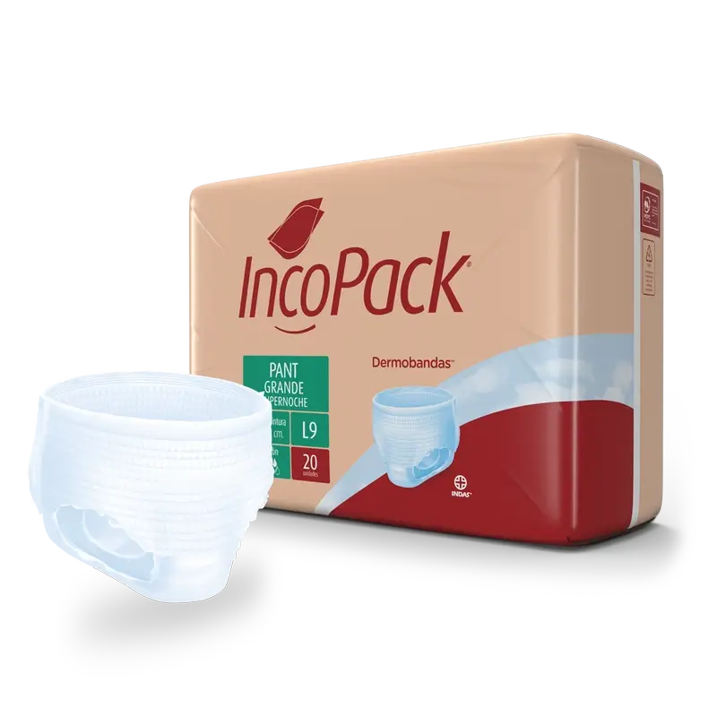 Incopack Absorbent Pant Pant Supernight Large Size , 80 units