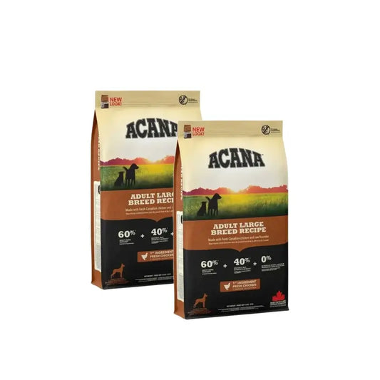 Acana Canine Adult Heritage Large Breed 17Kg dog food 2-pack