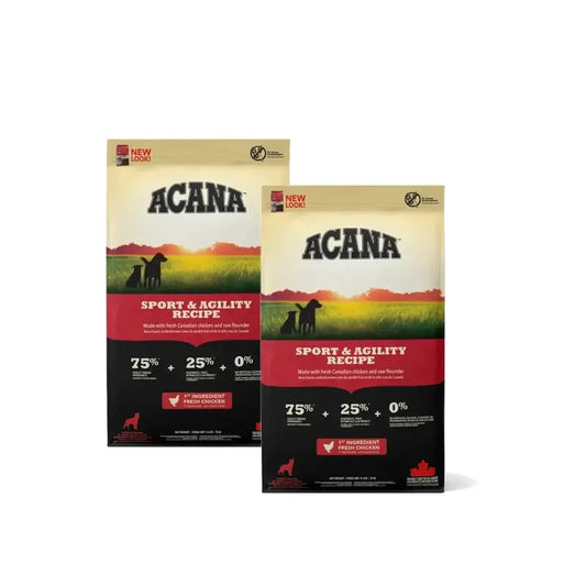 Acana Canine Adult Heritage Sport Agility 17kg dog food 2-pack