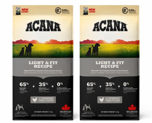 Acana Canine Adult Light 11,4 Kg Dog Food , pack 2