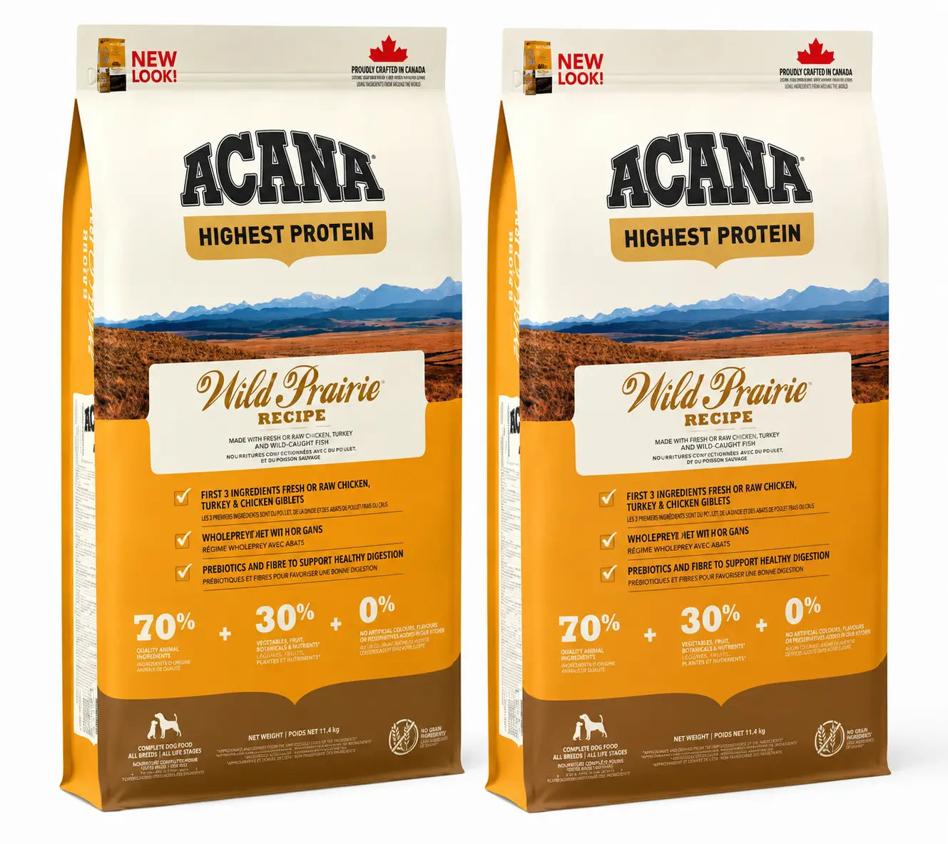 Acana Canine Adult Regionals Wild Prairie 11,4 Kg Dog Food , pack 2
