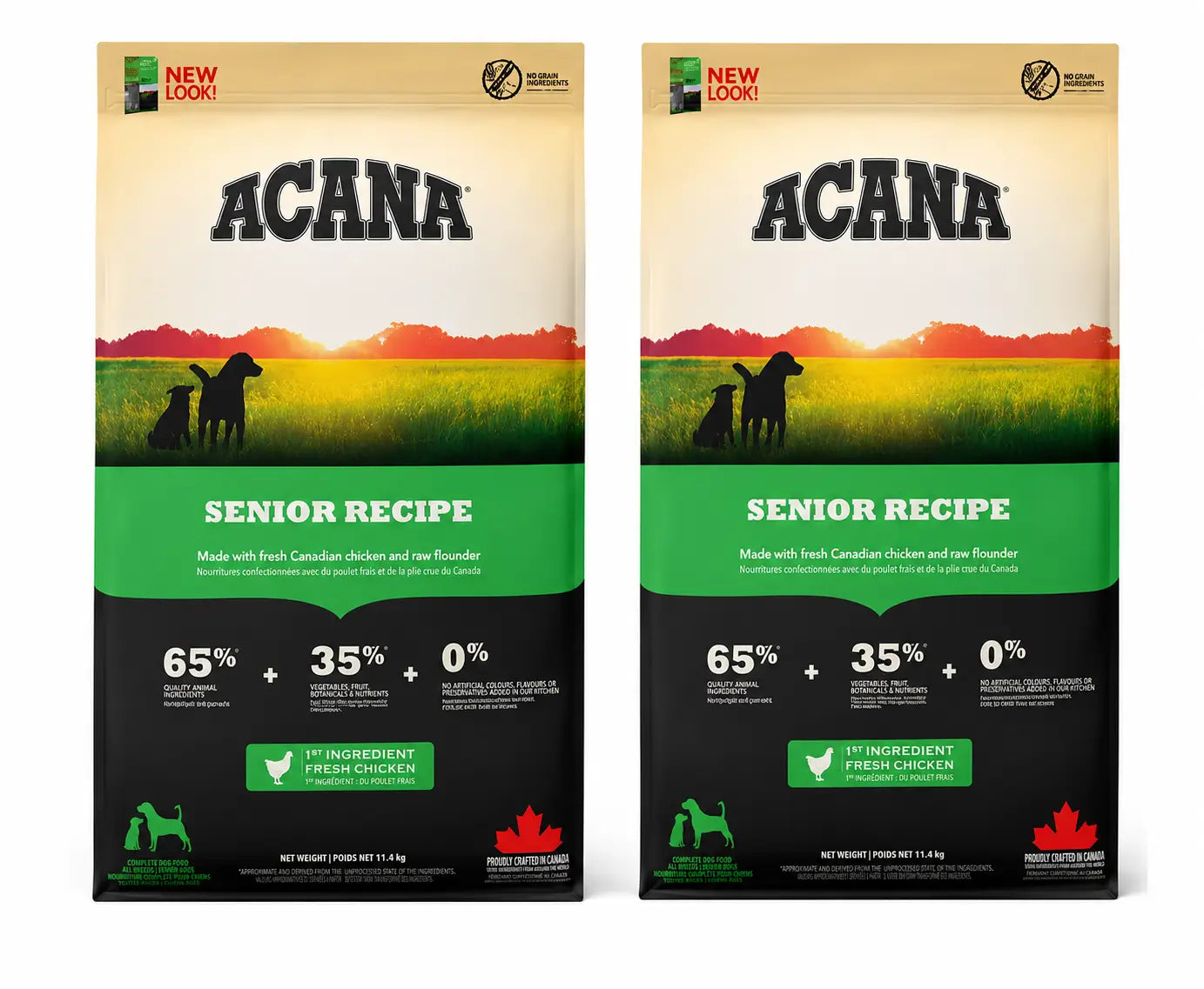 Acana Canine Senior 11,4 Kg Dog Food , pack 2